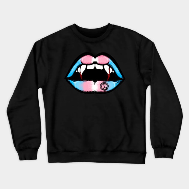 Fang flags Trans pride. Crewneck Sweatshirt by Tori Jo